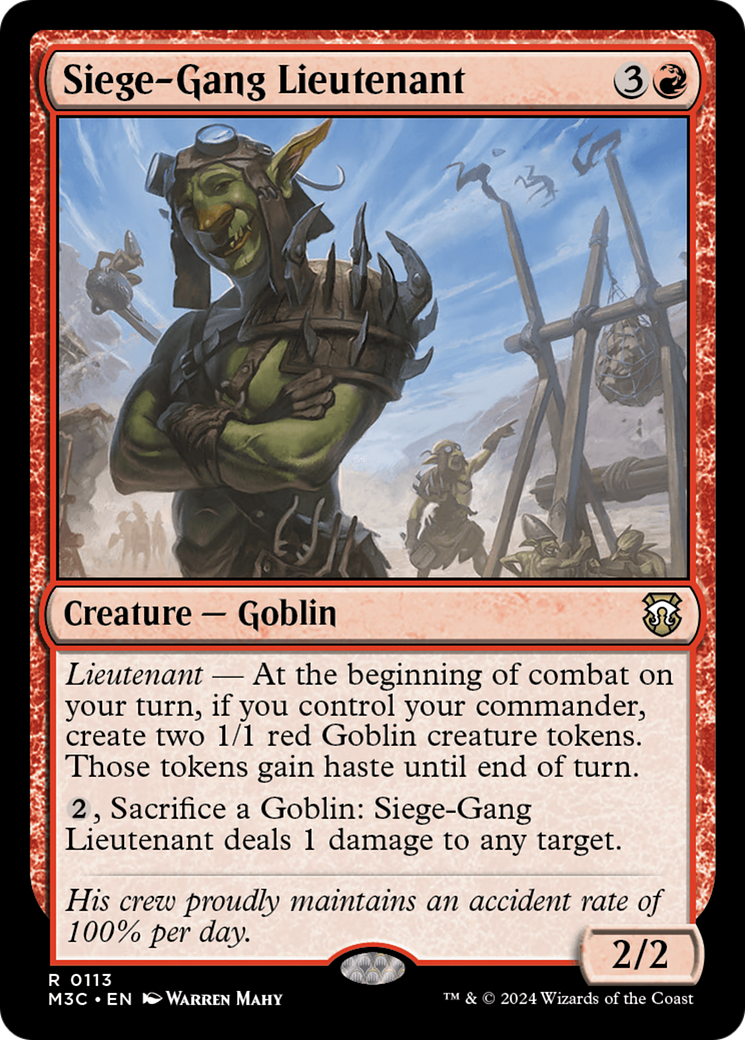 Siege-Gang Lieutenant [Modern Horizons 3 Commander] | Rook's Games and More