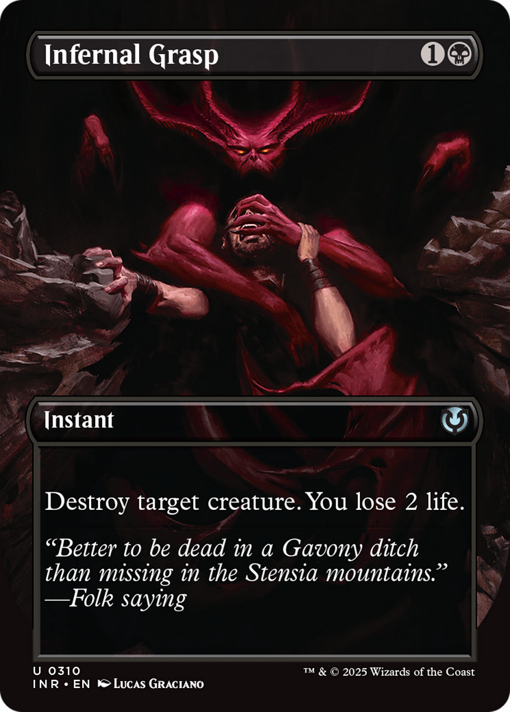 Infernal Grasp (Borderless) [Innistrad Remastered] | Rook's Games and More