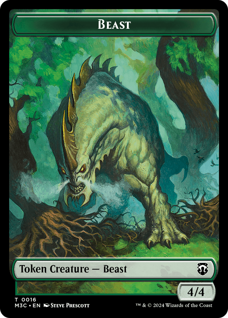 Elephant // Beast (0016) Double-Sided Token [Modern Horizons 3 Commander Tokens] | Rook's Games and More