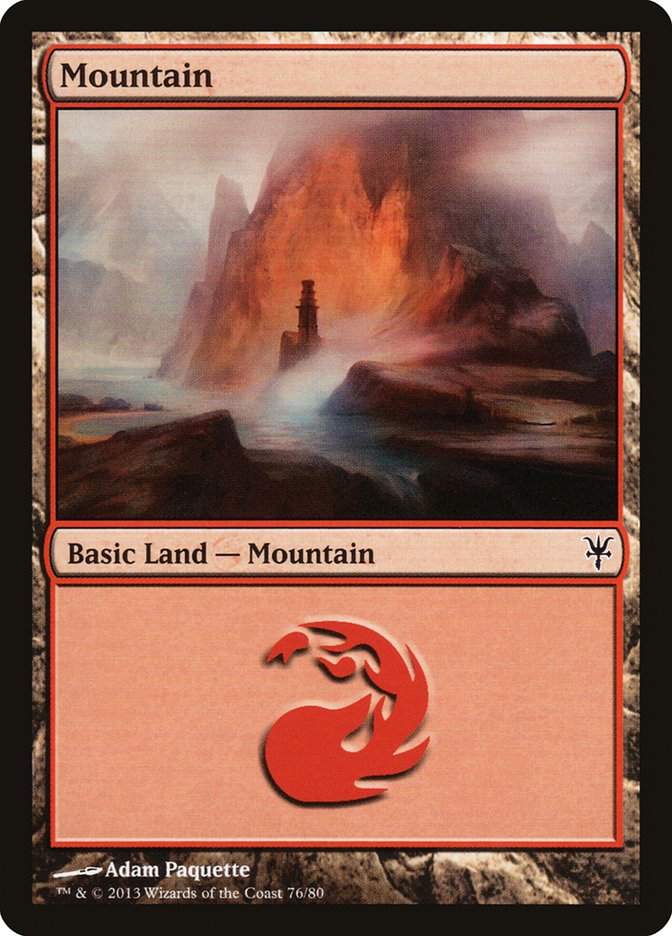 Mountain (76) [Duel Decks: Sorin vs. Tibalt] | Rook's Games and More