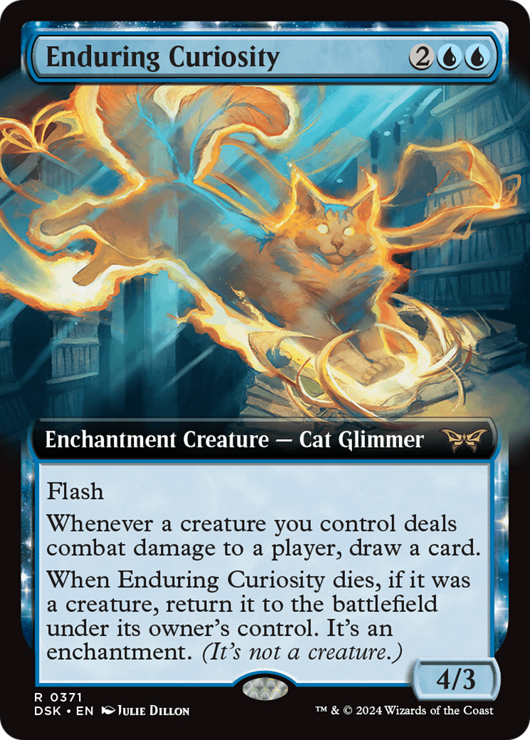 Enduring Curiosity (Extended Art) [Duskmourn: House of Horror] | Rook's Games and More