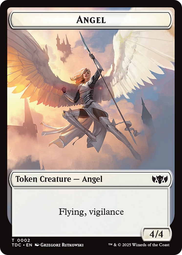Angel // Spirit Double-Sided Token [Tarkir: Dragonstorm Commander Tokens] | Rook's Games and More