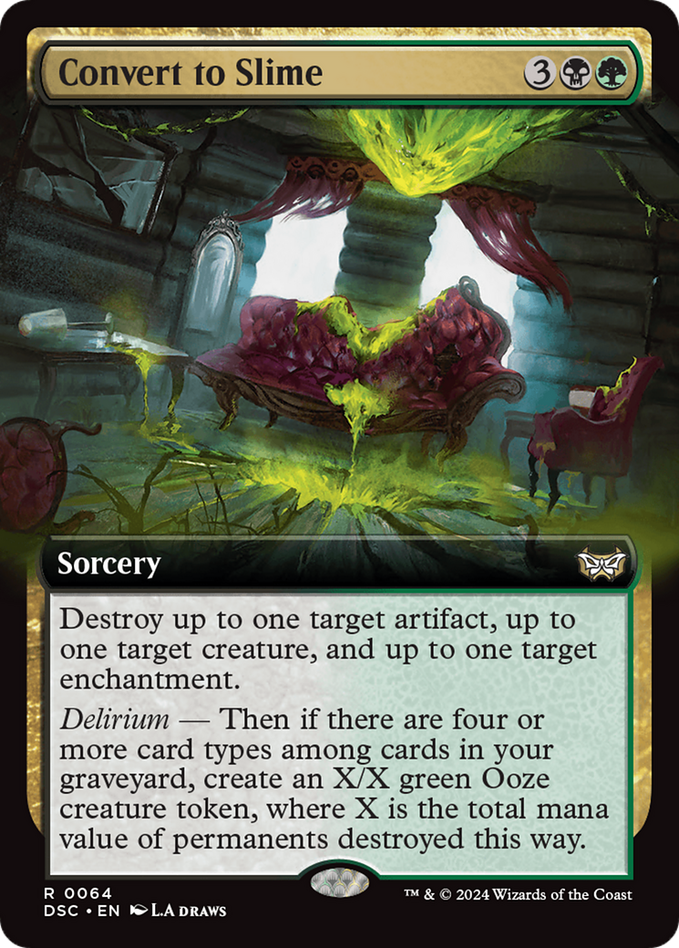 Convert to Slime (Extended Art) [Duskmourn: House of Horror Commander] | Rook's Games and More