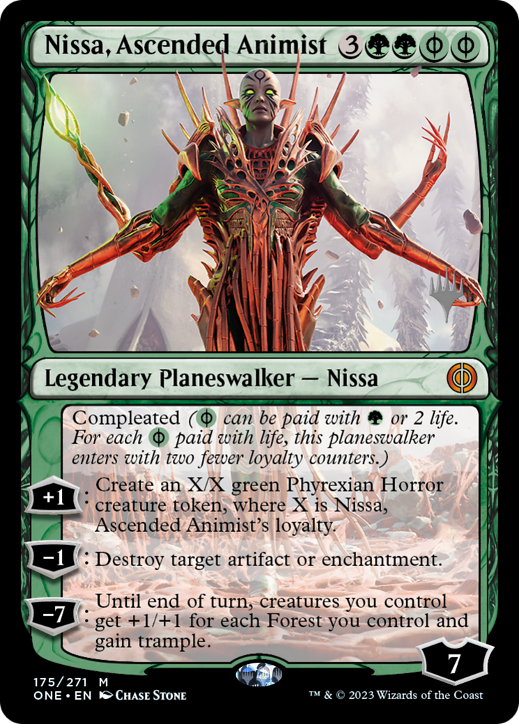 Nissa, Ascended Animist (Promo Pack) [Phyrexia: All Will Be One Promos] | Rook's Games and More