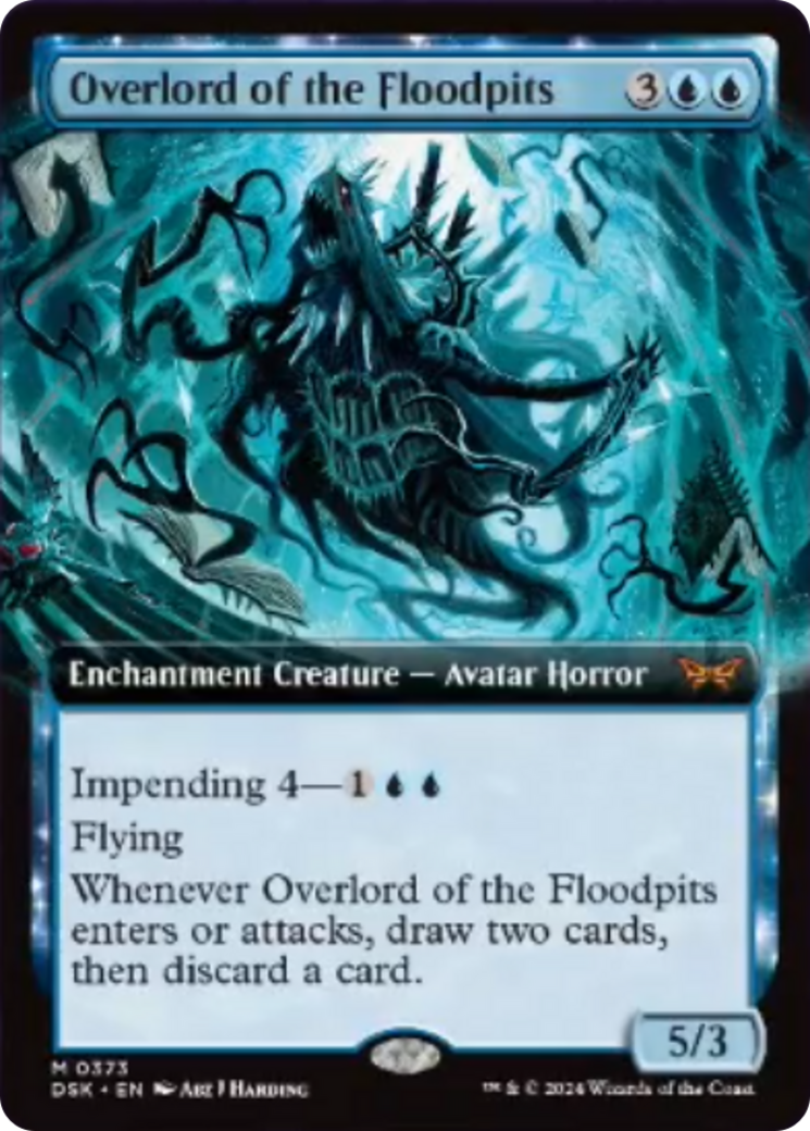 Overlord of the Floodpits (Extended Art) [Duskmourn: House of Horror] | Rook's Games and More