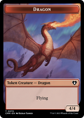 Dragon // Kor Ally Double-Sided Token [Commander Masters Tokens] | Rook's Games and More