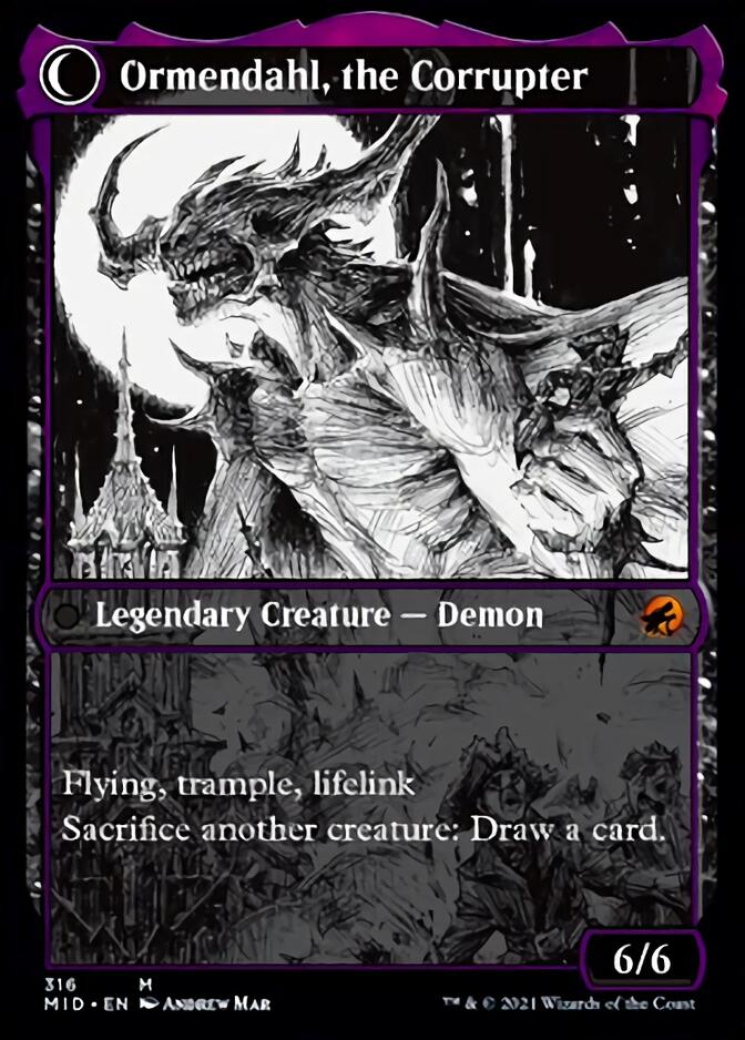 Jerren, Corrupted Bishop // Ormendahl, the Corrupted (Showcase Eternal Night) [Innistrad: Midnight Hunt] | Rook's Games and More