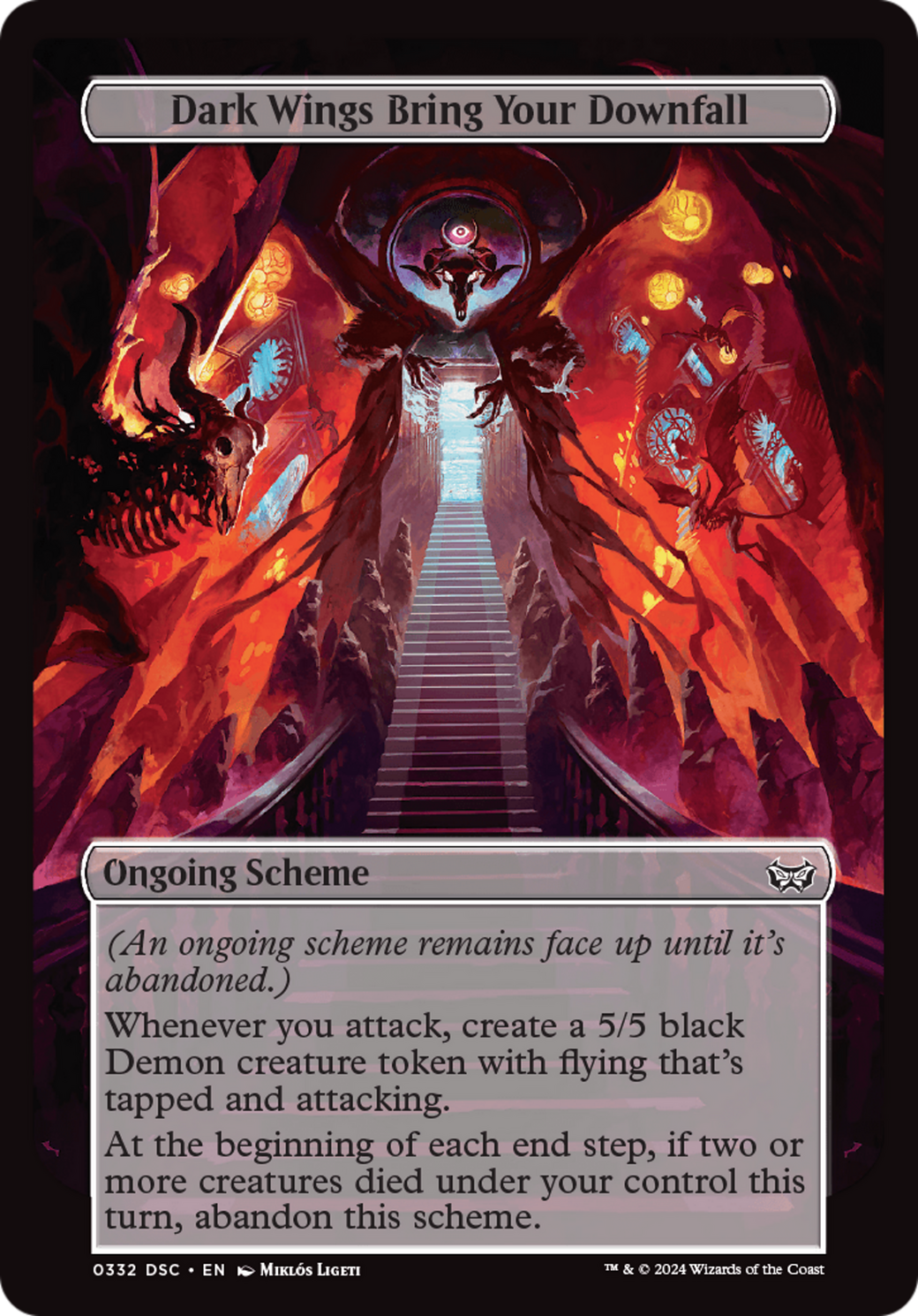 Dark Wings Bring Your Downfall (Full Art) [Duskmourn: Archenemy] | Rook's Games and More