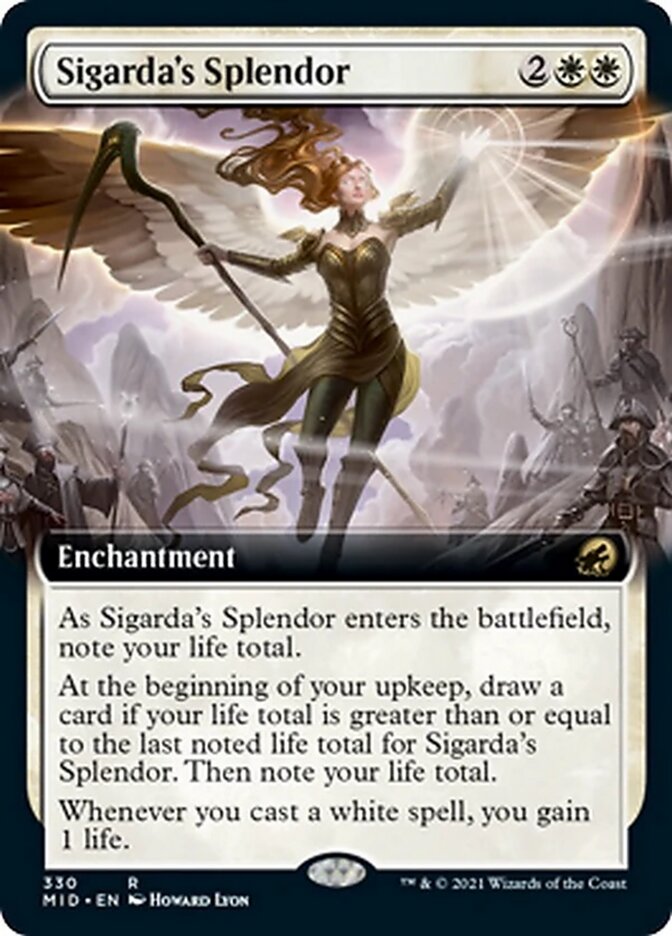 Sigarda's Splendor (Extended Art) [Innistrad: Midnight Hunt] | Rook's Games and More