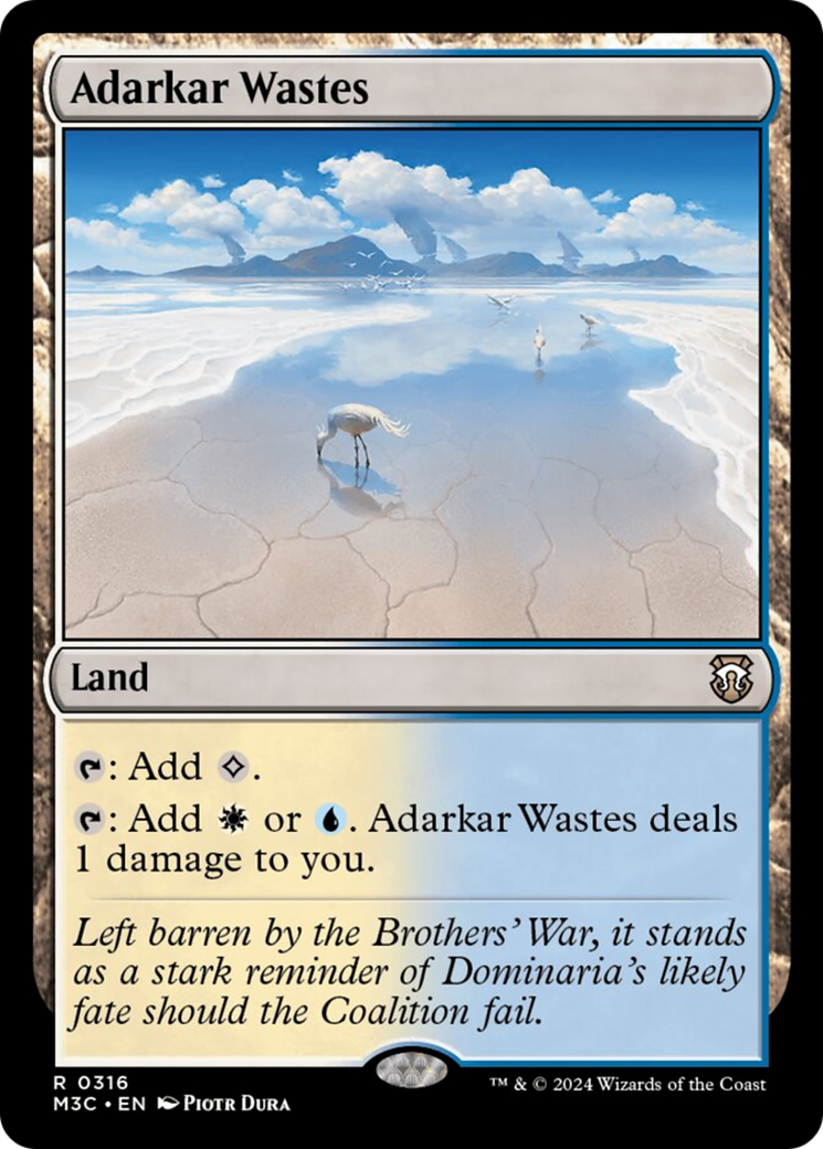 Adarkar Wastes (Ripple Foil) [Modern Horizons 3 Commander] | Rook's Games and More