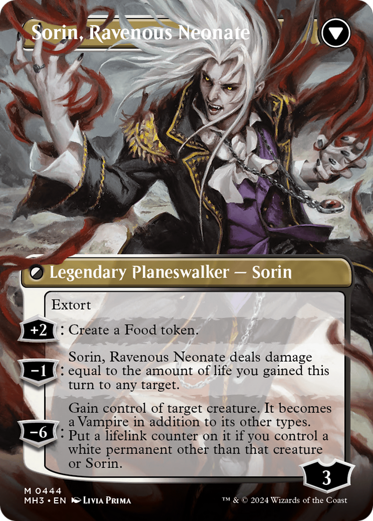 Sorin of House Markov // Sorin, Ravenous Neonate (Borderless) [Modern Horizons 3] | Rook's Games and More