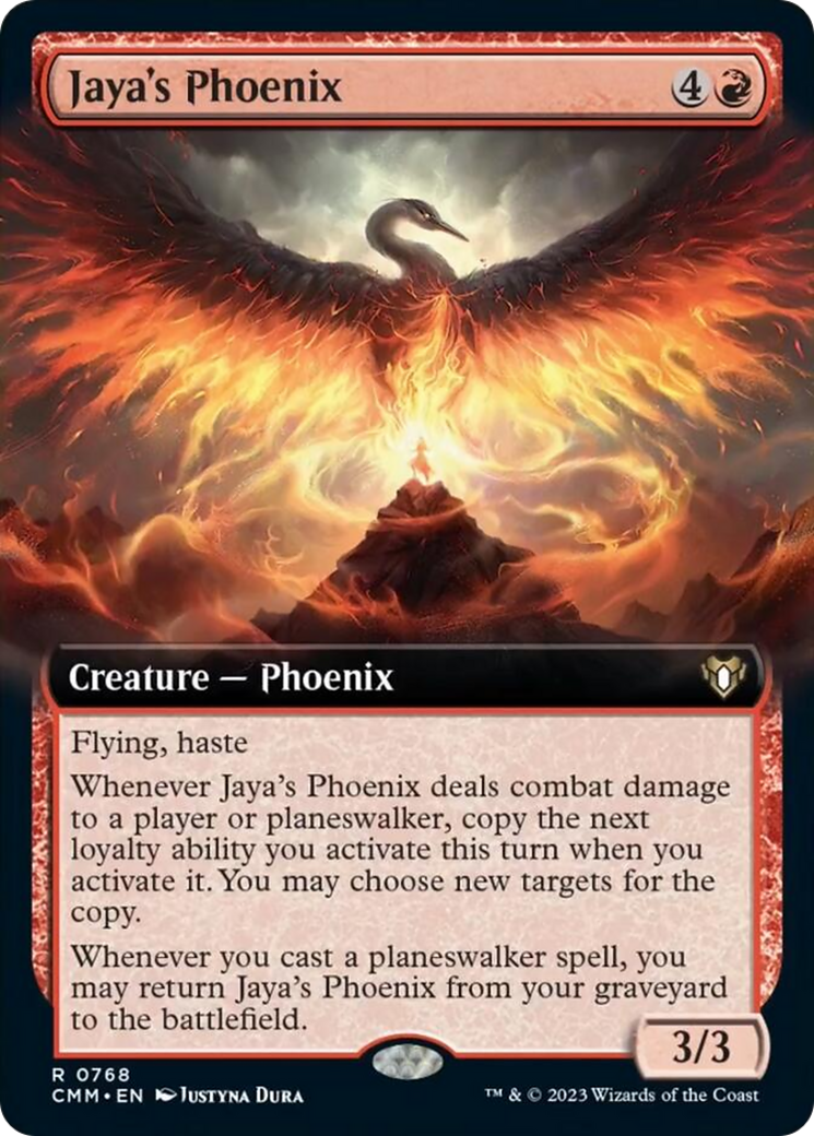 Jaya's Phoenix (Extended Art) [Commander Masters] | Rook's Games and More