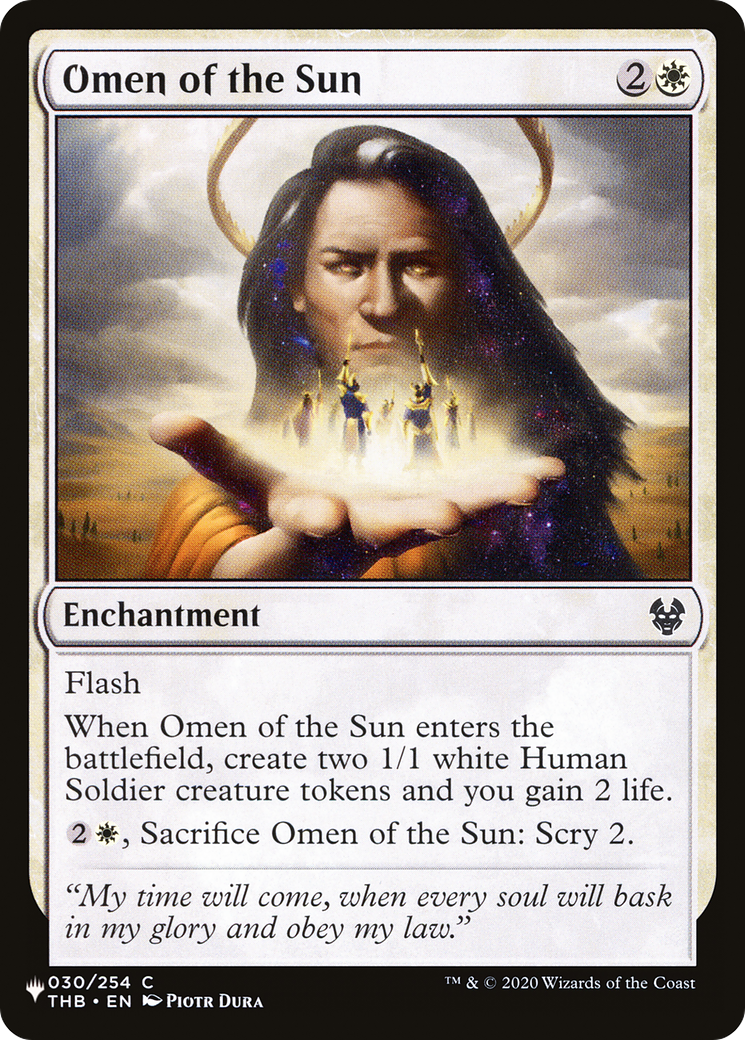 Omen of the Sun [The List Reprints] | Rook's Games and More