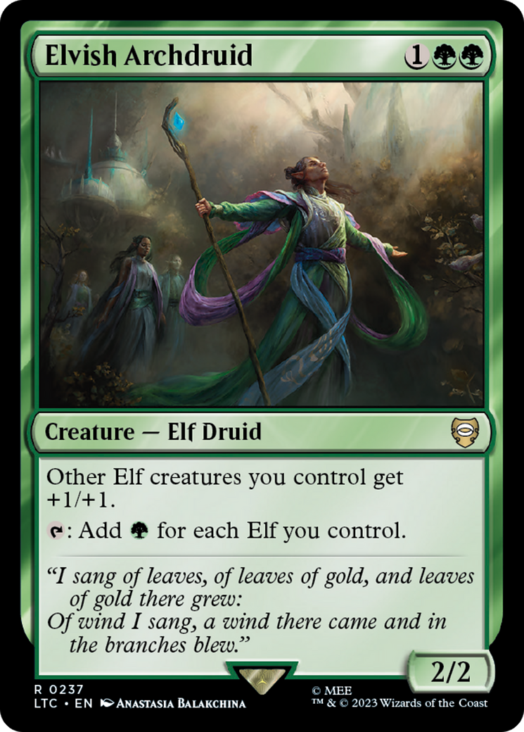 Elvish Archdruid [The Lord of the Rings: Tales of Middle-Earth Commander] | Rook's Games and More