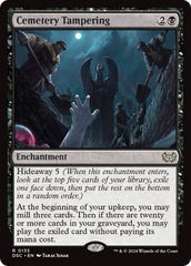 Cemetery Tampering [Duskmourn: House of Horror Commander] | Rook's Games and More