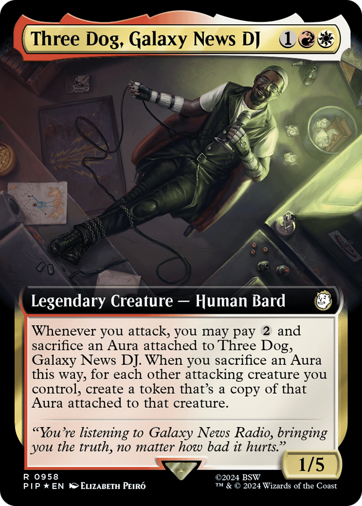 Three Dog, Galaxy News DJ (Extended Art) (Surge Foil) [Fallout] | Rook's Games and More