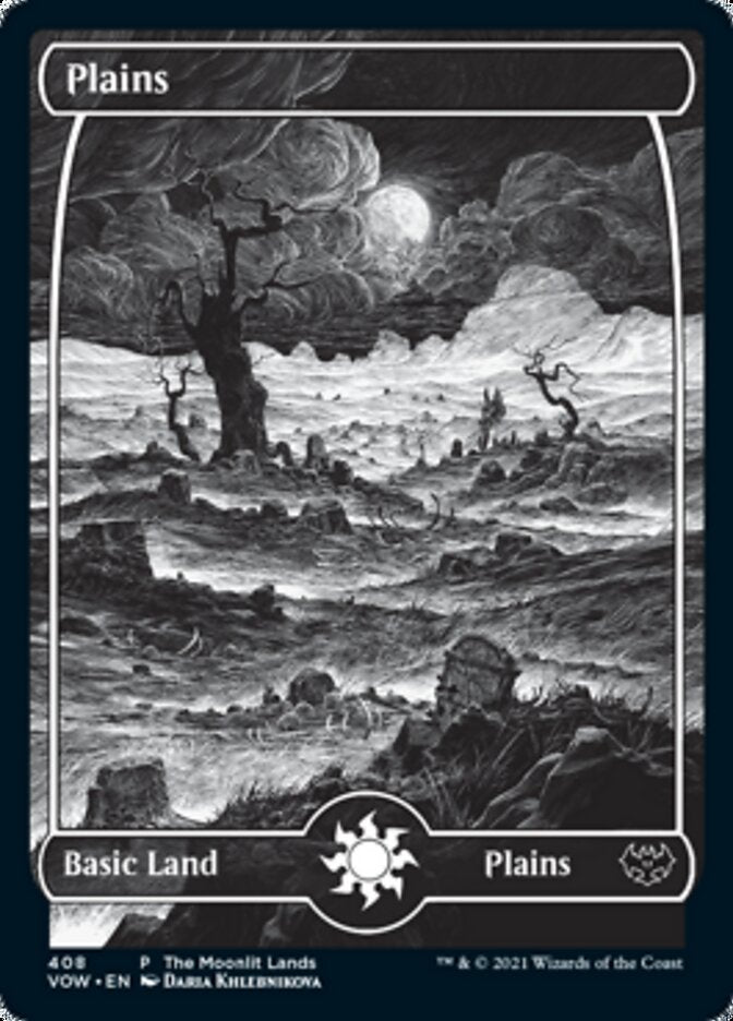 Plains (The Moonlit Lands) (Foil Etched) [Innistrad: Crimson Vow Promos] | Rook's Games and More