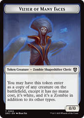 Angel of Sanctions // Vizier of Many Faces Double-Sided Token [Aetherdrift Commander] | Rook's Games and More