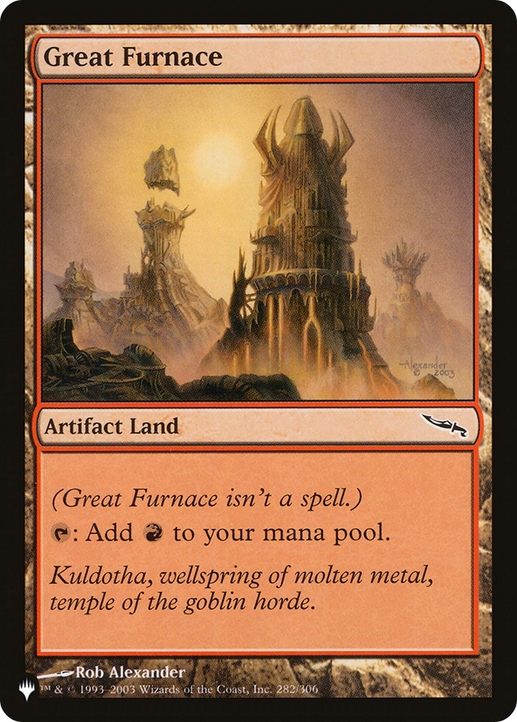 Great Furnace (MRD) [The List] | Rook's Games and More