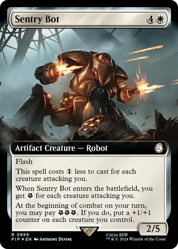 Sentry Bot (Extended Art) (Surge Foil) [Fallout] | Rook's Games and More