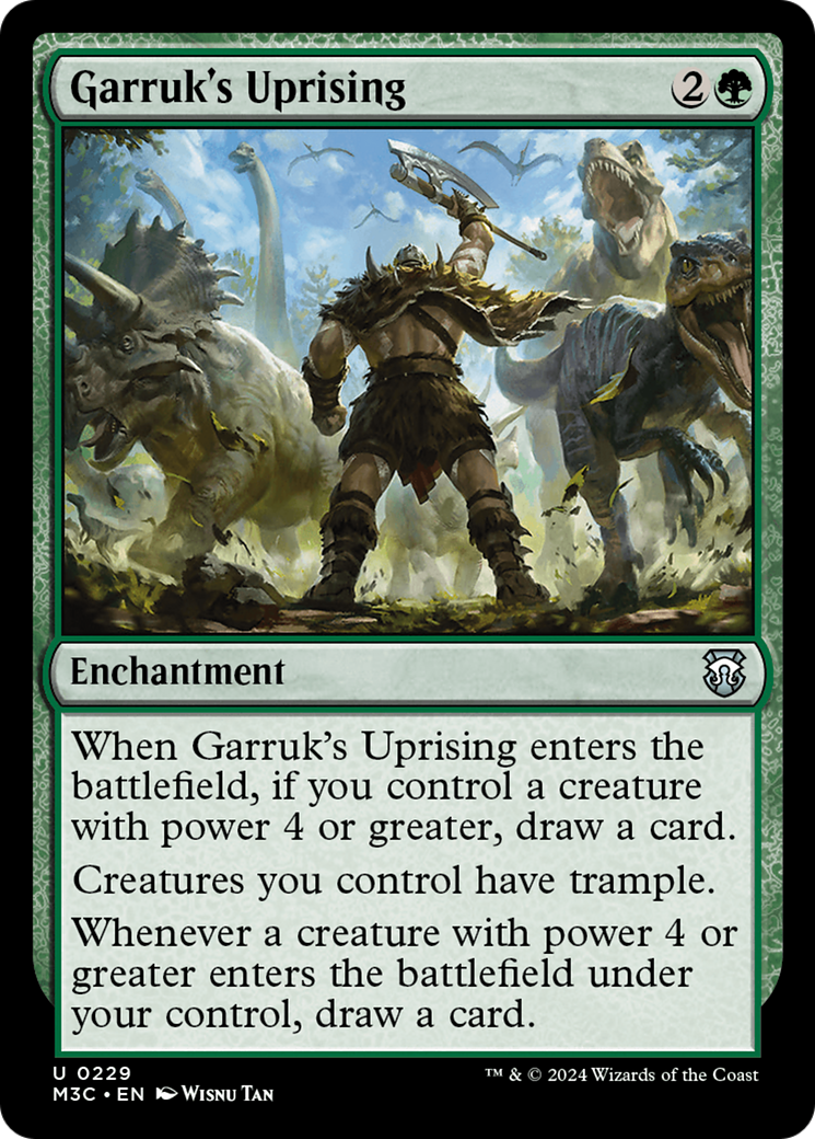 Garruk's Uprising (Ripple Foil) [Modern Horizons 3 Commander] | Rook's Games and More