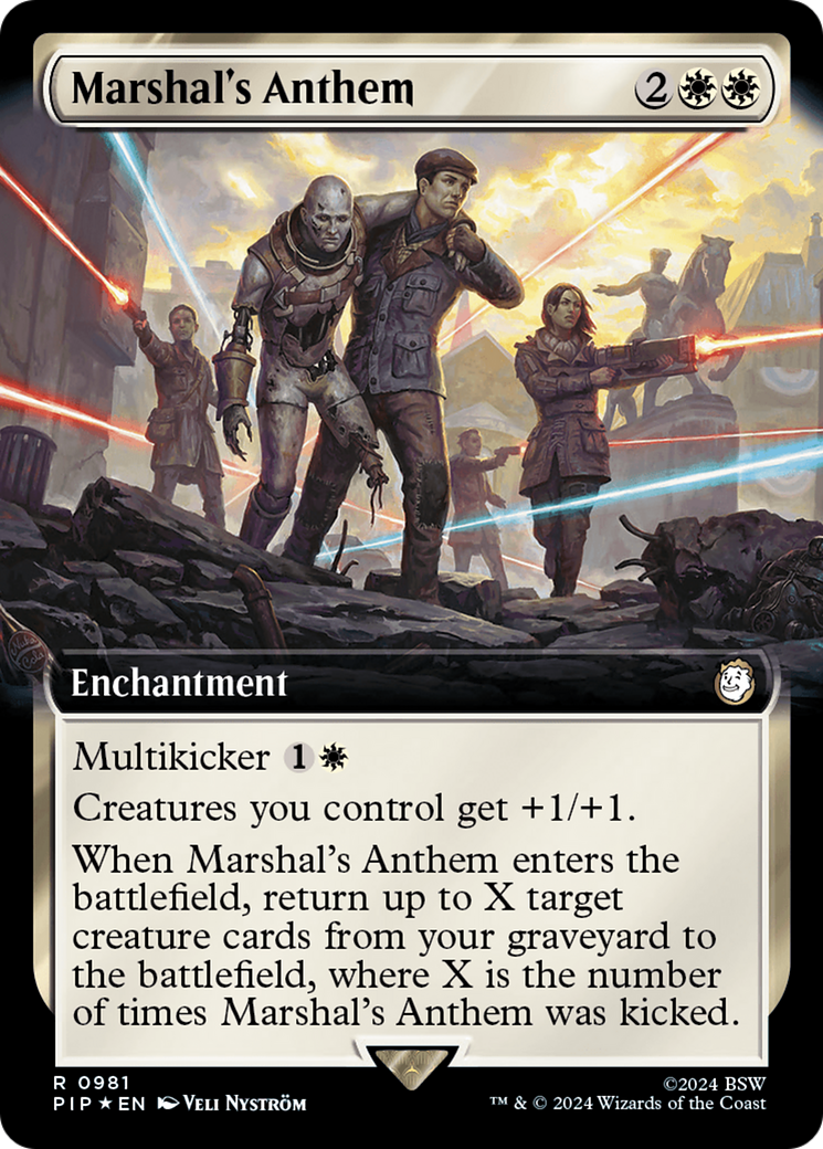 Marshal's Anthem (Extended Art) (Surge Foil) [Fallout] | Rook's Games and More