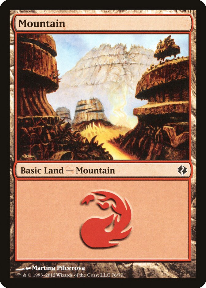 Mountain (76) [Duel Decks: Venser vs. Koth] | Rook's Games and More