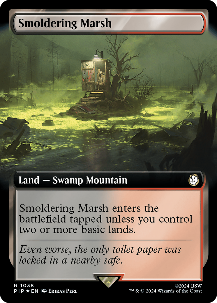 Smoldering Marsh (Extended Art) (Surge Foil) [Fallout] | Rook's Games and More