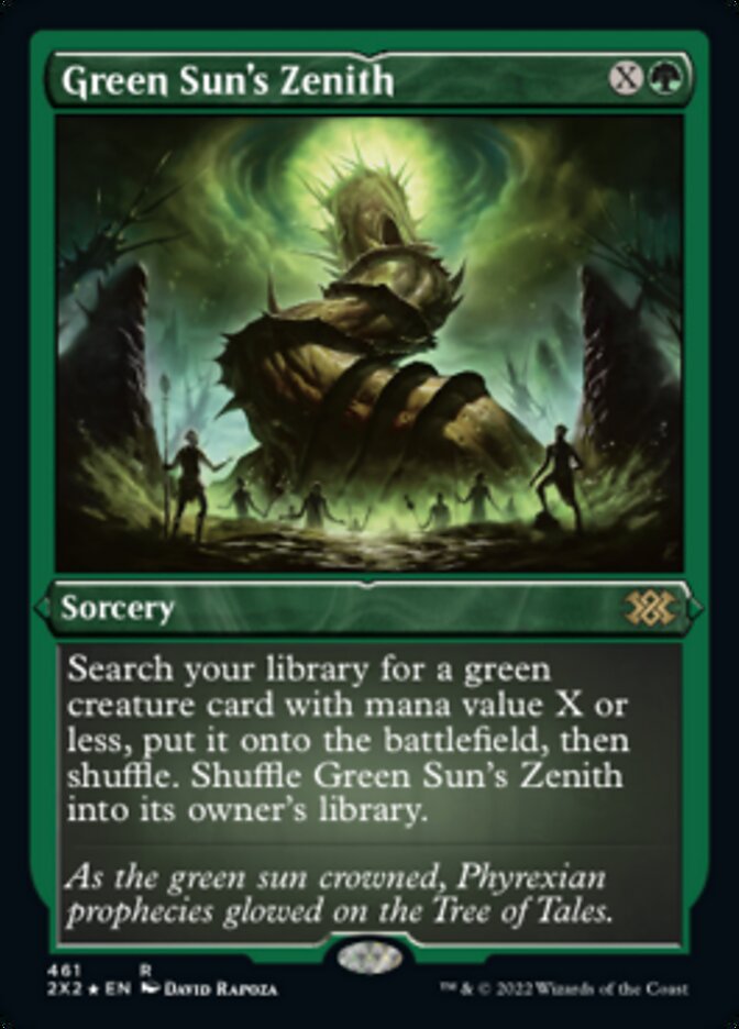 Green Sun's Zenith (Foil Etched) [Double Masters 2022] | Rook's Games and More