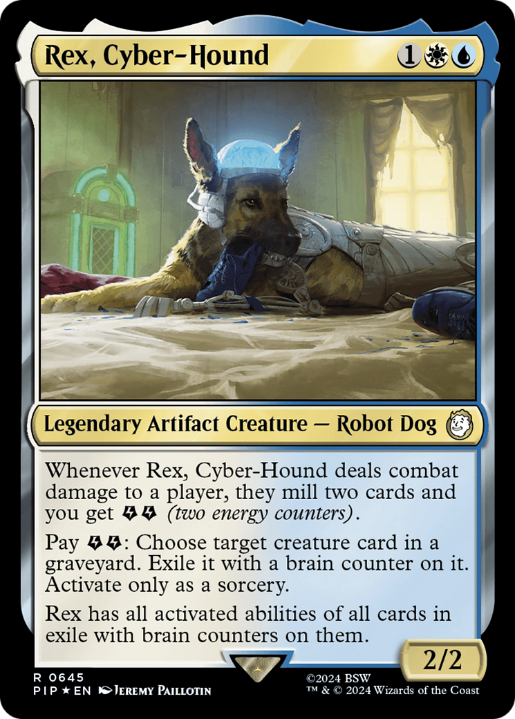 Rex, Cyber-Hound (Surge Foil) [Fallout] | Rook's Games and More