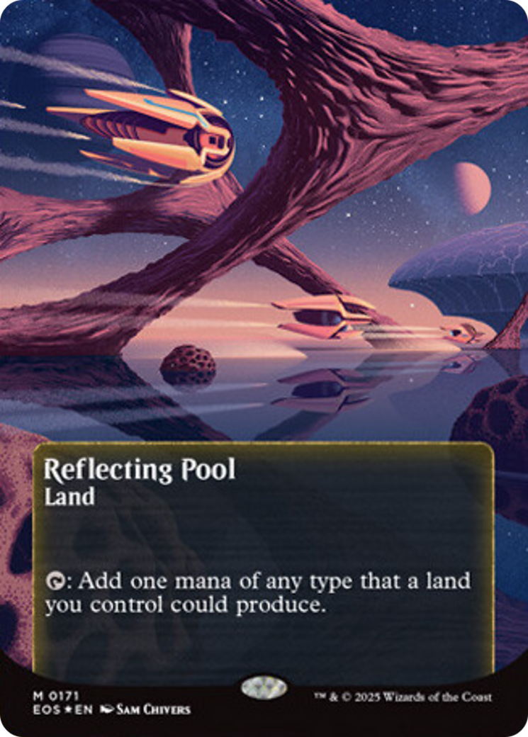 Reflecting Pool (0171) (Borderless) (Galaxy Foil) [Edge of Eternities: Stellar Sights] | Rook's Games and More