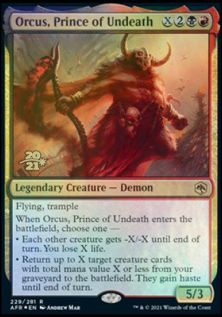 Orcus, Prince of Undeath [Dungeons & Dragons: Adventures in the Forgotten Realms Prerelease Promos] | Rook's Games and More