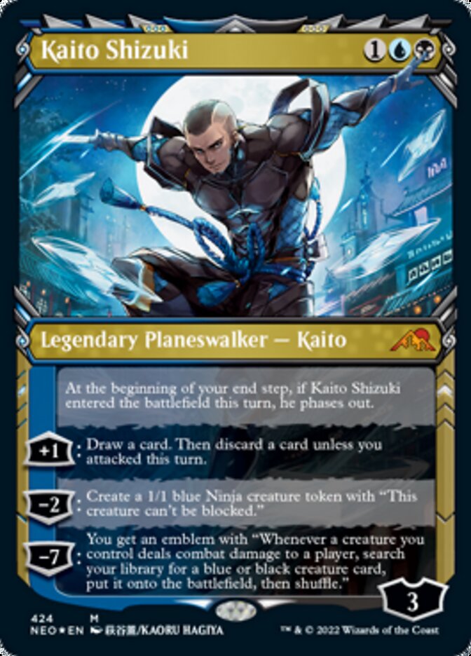 Kaito Shizuki (Showcase) (Foil Etched) [Kamigawa: Neon Dynasty] | Rook's Games and More