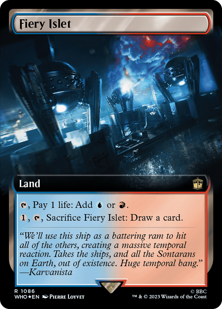 Fiery Islet (Extended Art) (Surge Foil) [Doctor Who] | Rook's Games and More