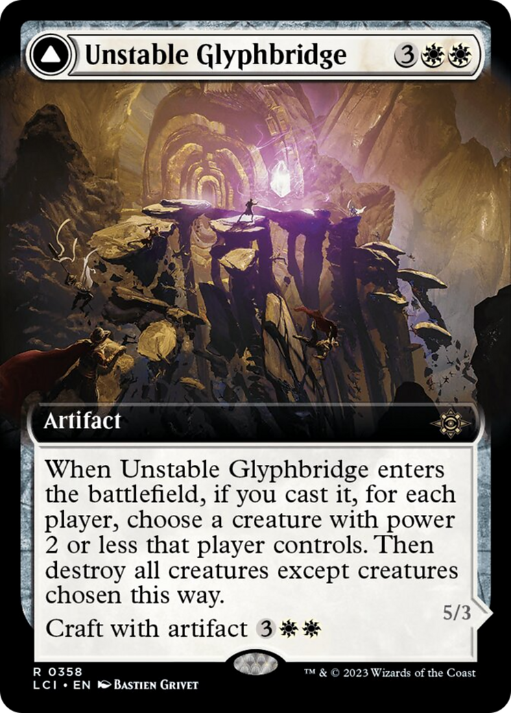 Unstable Glyphbridge // Sandswirl Wanderglyph (Extended Art) [The Lost Caverns of Ixalan] | Rook's Games and More