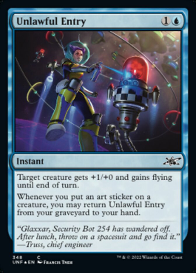 Unlawful Entry (Galaxy Foil) [Unfinity] | Rook's Games and More