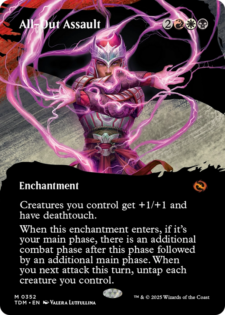 All-Out Assault (Borderless) [Tarkir: Dragonstorm] | Rook's Games and More