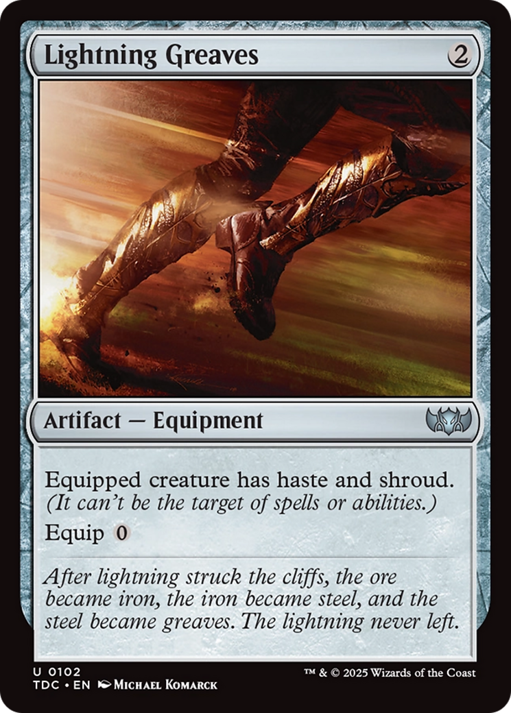 Lightning Greaves [Tarkir: Dragonstorm Commander] | Rook's Games and More