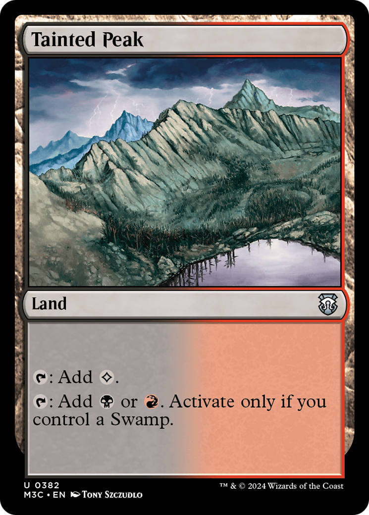 Tainted Peak (Ripple Foil) [Modern Horizons 3 Commander] | Rook's Games and More