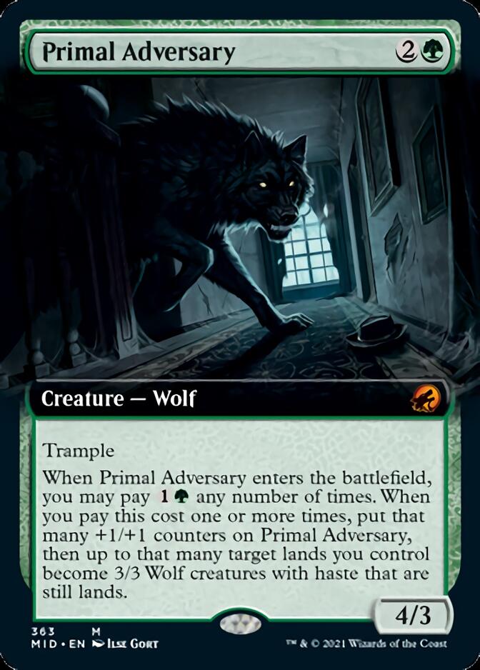 Primal Adversary (Extended Art) [Innistrad: Midnight Hunt] | Rook's Games and More