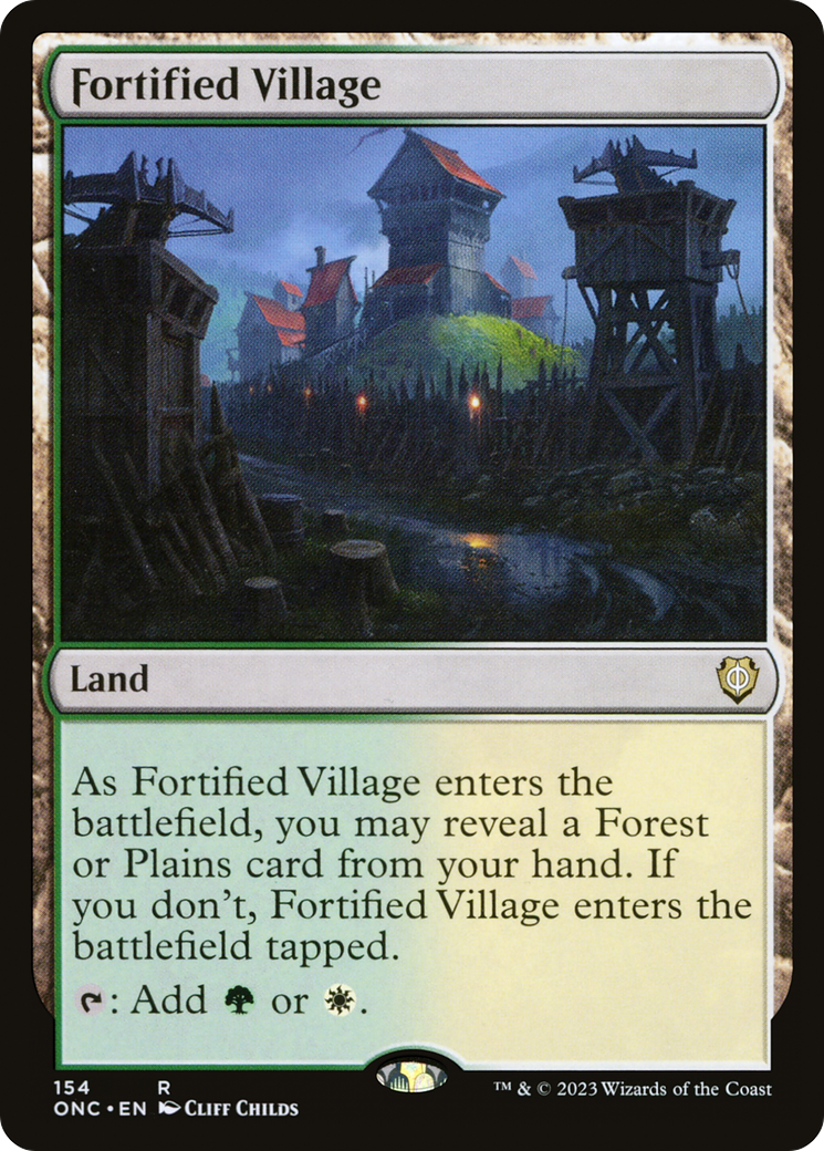 Fortified Village [Phyrexia: All Will Be One Commander] | Rook's Games and More