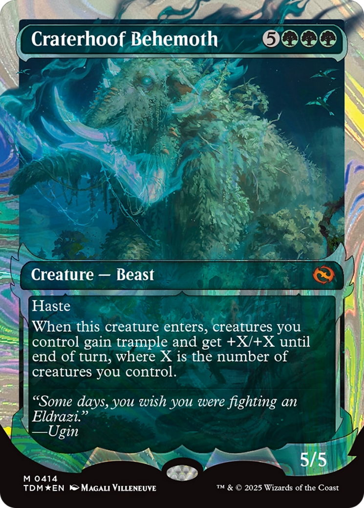 Craterhoof Behemoth (Showcase) (Halo Foil) [Tarkir: Dragonstorm] | Rook's Games and More