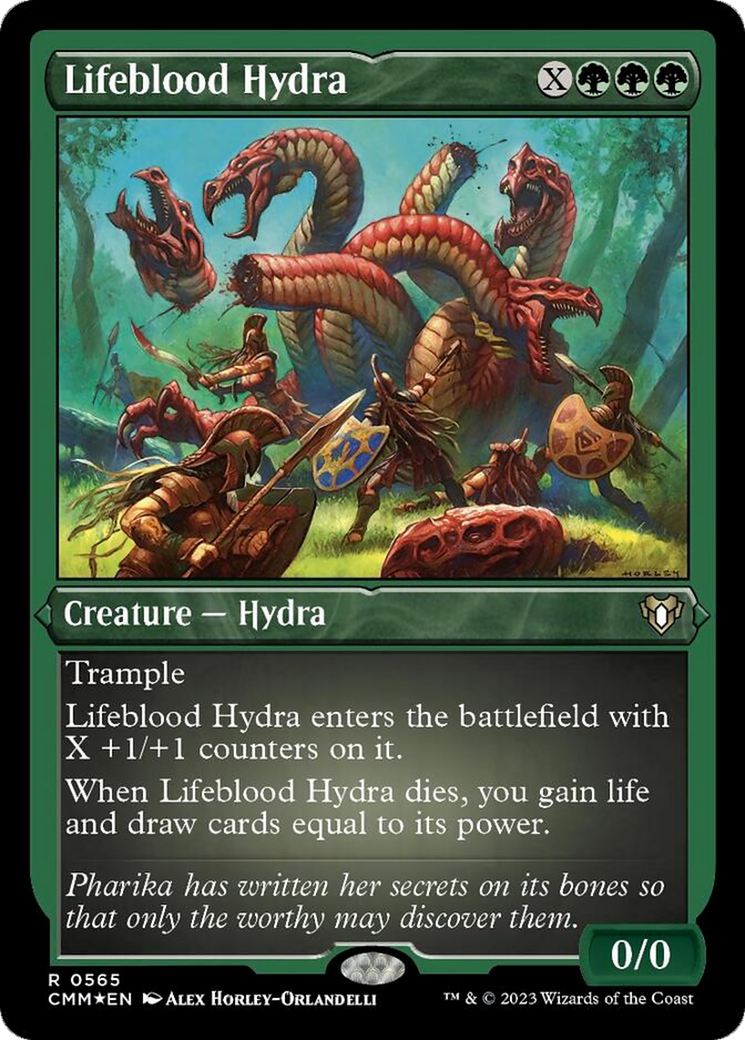 Lifeblood Hydra (Foil Etched) [Commander Masters] | Rook's Games and More