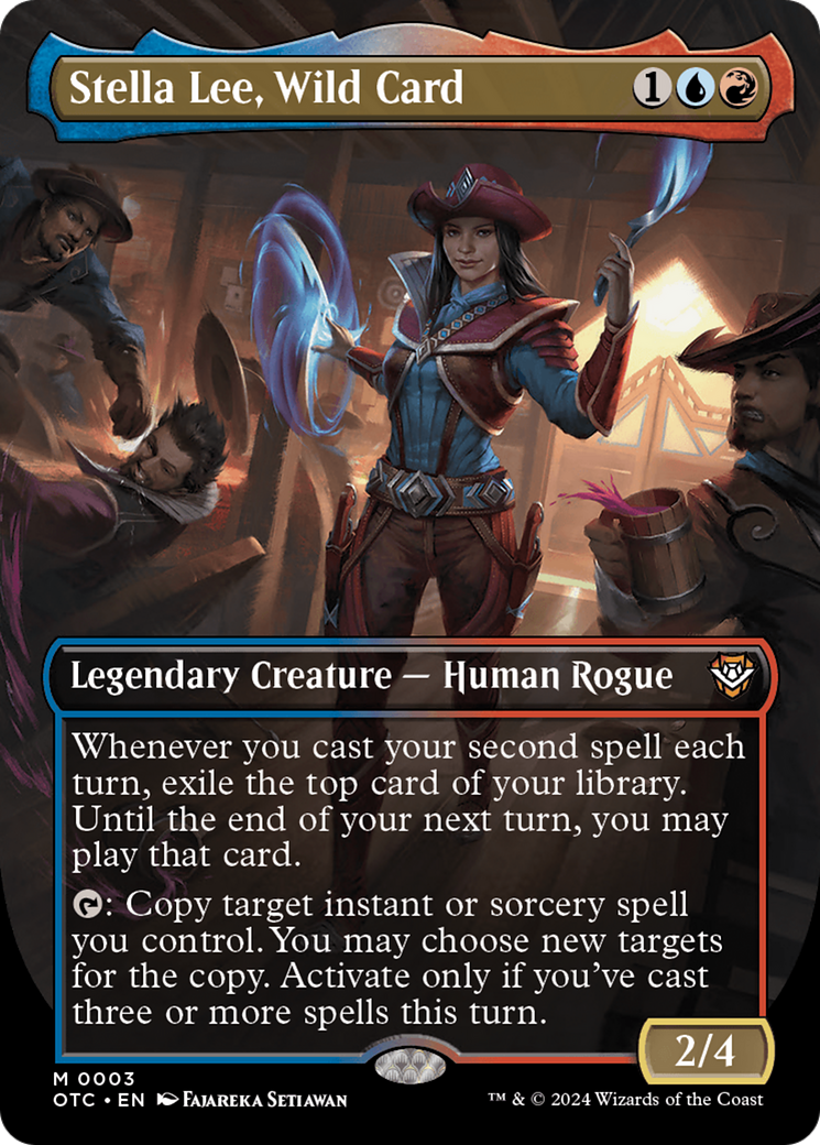 Stella Lee, Wild Card (Borderless) [Outlaws of Thunder Junction Commander] | Rook's Games and More