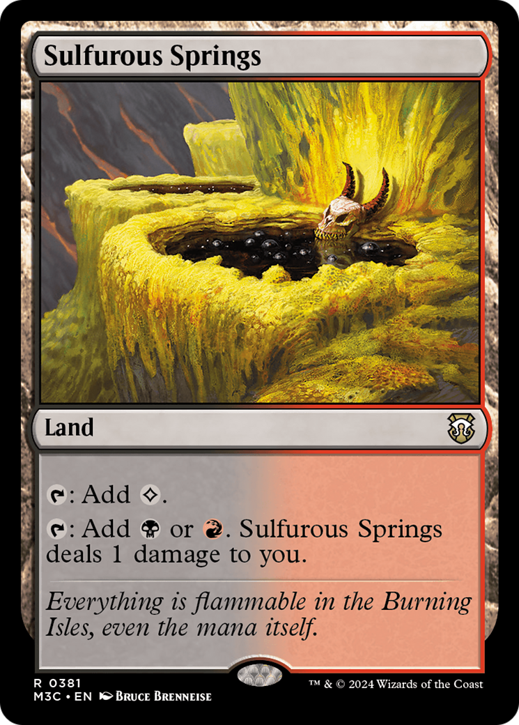 Sulfurous Springs (Ripple Foil) [Modern Horizons 3 Commander] | Rook's Games and More