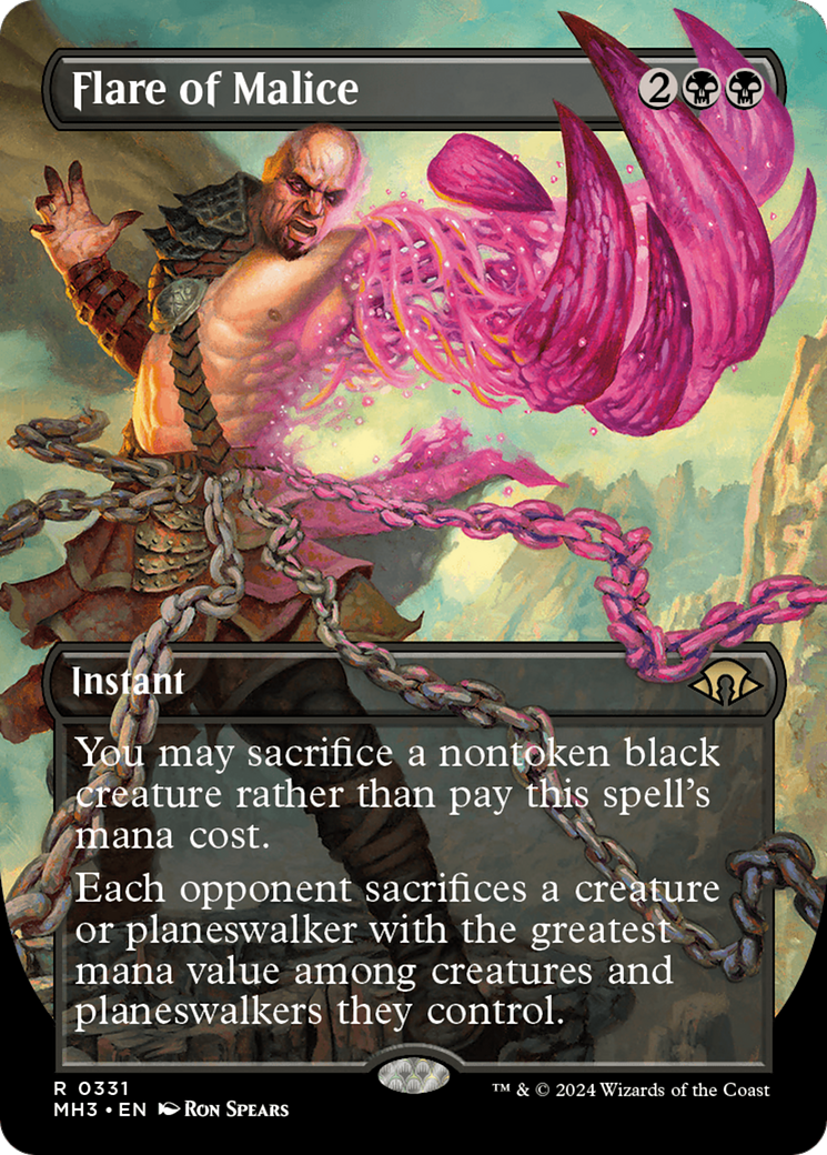 Flare of Malice (Borderless) [Modern Horizons 3] | Rook's Games and More