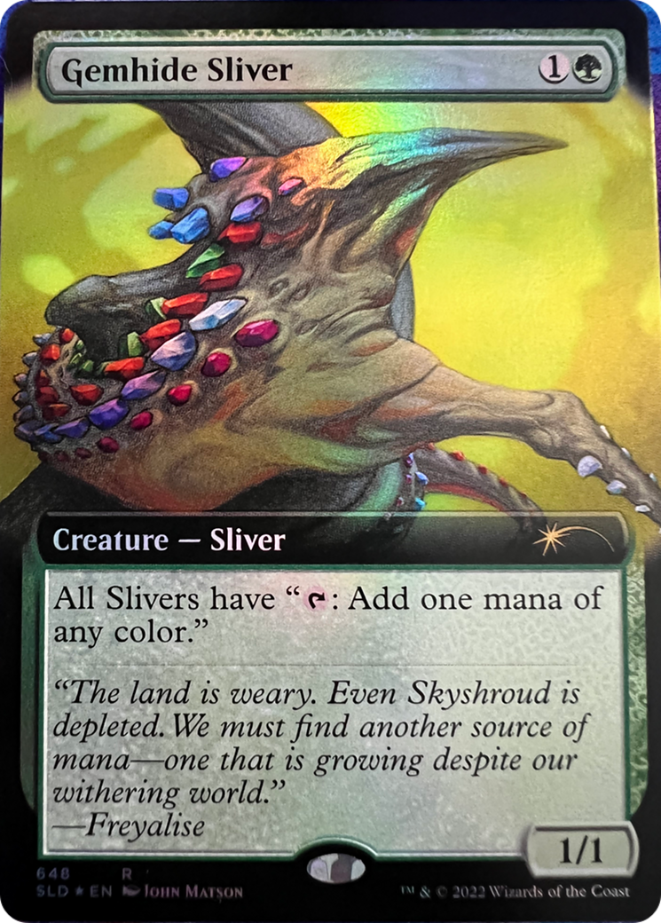 Gemhide Sliver (Extended Art) [Secret Lair Drop Series] | Rook's Games and More