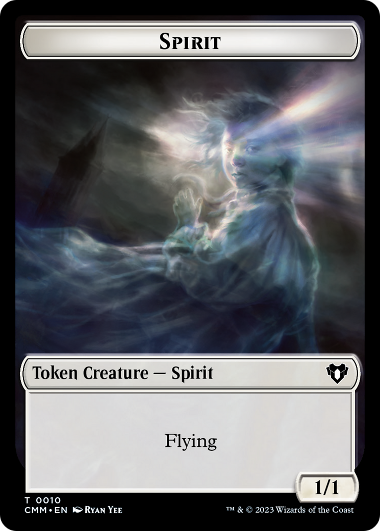 Spirit Token (10) [Commander Masters Tokens] | Rook's Games and More