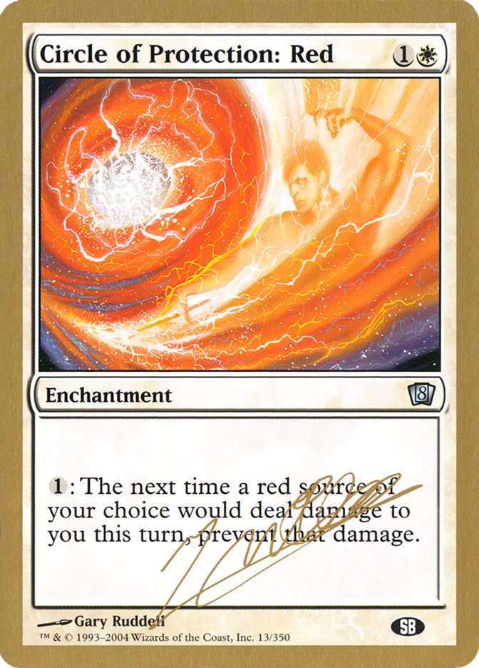 Circle of Protection: Red (Julien Nuijten) (SB) [World Championship Decks 2004] | Rook's Games and More