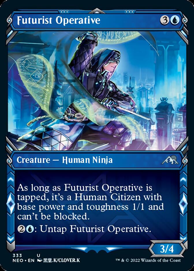 Futurist Operative (Showcase Ninja) [Kamigawa: Neon Dynasty] | Rook's Games and More